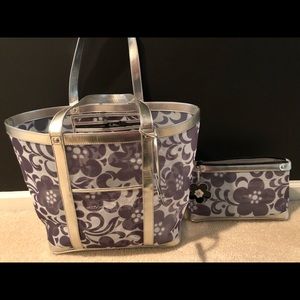 Vera Bradley Mesh pool bag with matching cosmetic